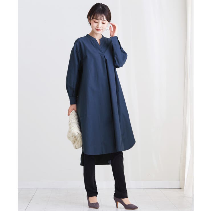 知的な大人のシンプルコーデ。スキッパーシャツワンピ ワンピース シャツワンピ | HAPPY急便 by VERITA.JP | 詳細画像19 