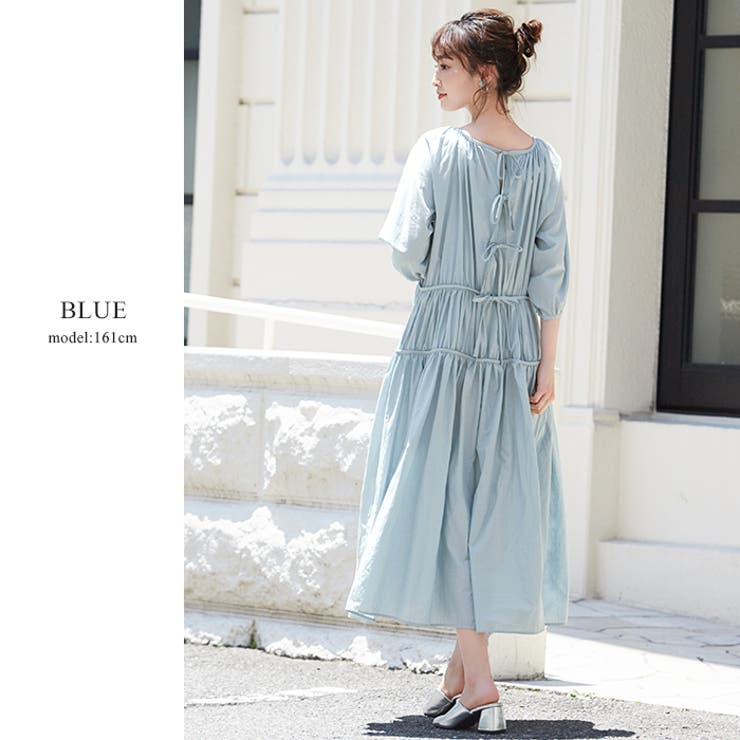 【sarah専用】後ろリボンが可愛いロングワンピース★夏のお出かけデートに 楽天市場】ティアードワンピース バックリボン ロングワンピース