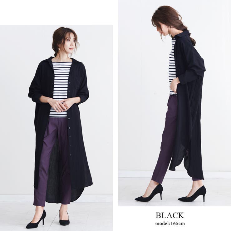 osharewalker ワンピース ロング レディース シャツワンピ 長袖