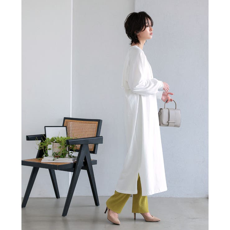 後ろのデザインに注目。バックフリル長袖カットソーワンピ ワンピース ワンピ | HAPPY急便 by VERITA.JP | 詳細画像10 