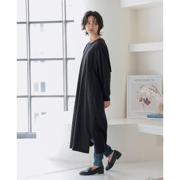 後ろのデザインに注目。バックフリル長袖カットソーワンピ ワンピース ワンピ | HAPPY急便 by VERITA.JP | 詳細画像18 