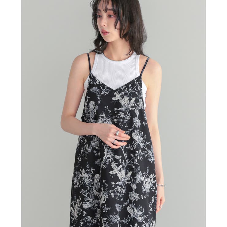 シックな大人プリント。花柄シフォンワンピース ワンピ キャミワンピ | HAPPY急便 by VERITA.JP | 詳細画像11 