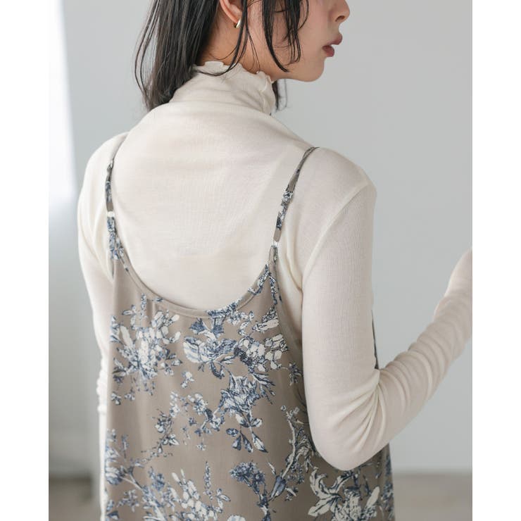 シックな大人プリント。花柄シフォンワンピース ワンピ キャミワンピ | HAPPY急便 by VERITA.JP | 詳細画像14 
