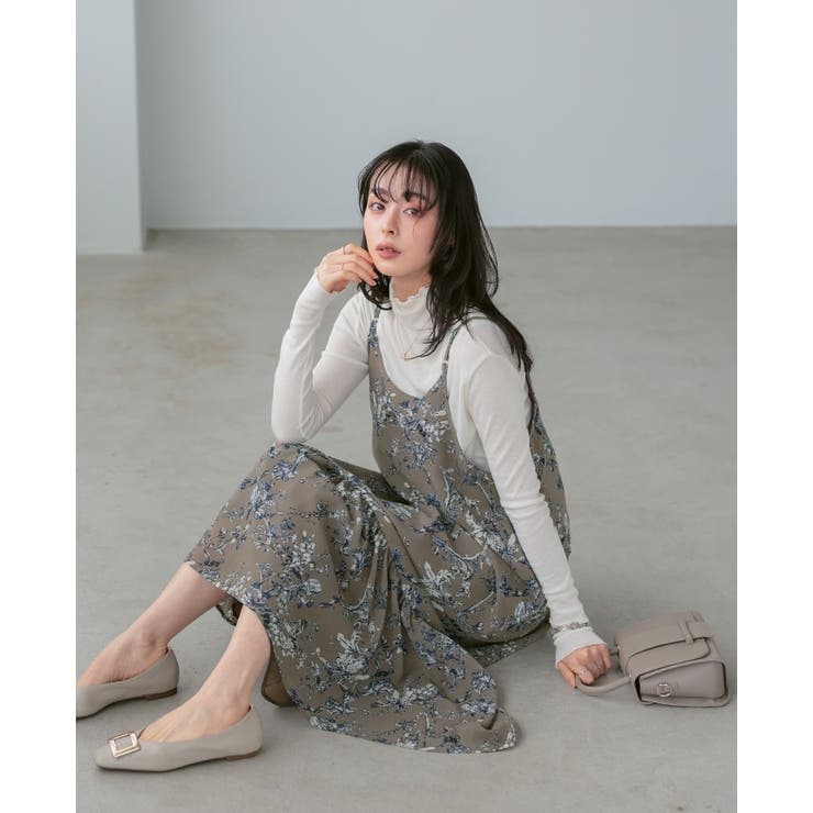 シックな大人プリント。花柄シフォンワンピース ワンピ キャミワンピ | HAPPY急便 by VERITA.JP | 詳細画像17 