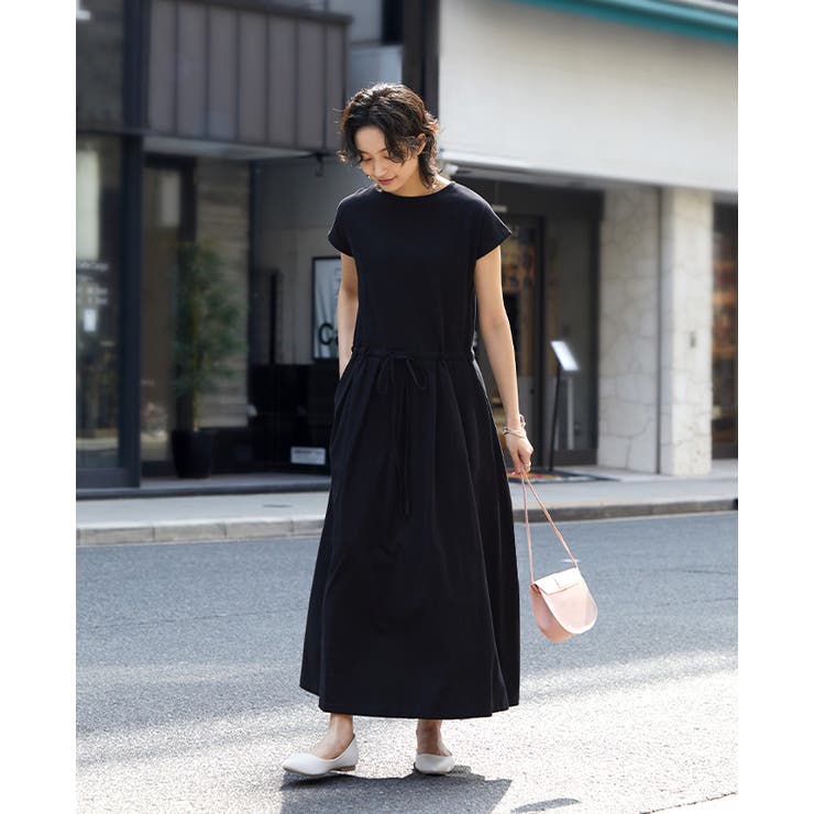 素肌に嬉しいコットン100％。ウエストリボンロングワンピ ワンピース ワンピ | HAPPY急便 by VERITA.JP | 詳細画像18 