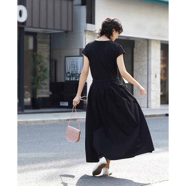 素肌に嬉しいコットン100％。ウエストリボンロングワンピ ワンピース ワンピ | HAPPY急便 by VERITA.JP | 詳細画像19 