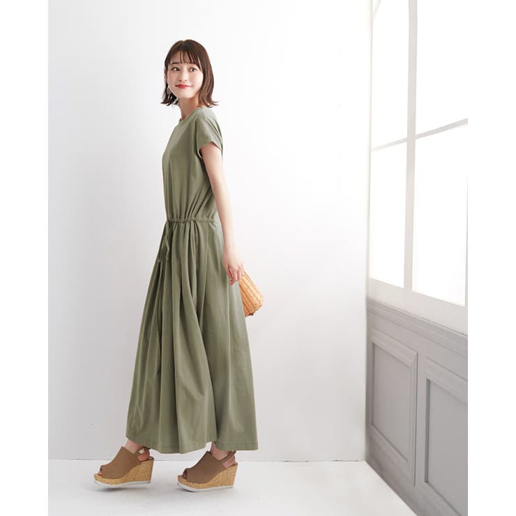 素肌に嬉しいコットン100％。ウエストリボンロングワンピ ワンピース ワンピ | HAPPY急便 by VERITA.JP | 詳細画像24 