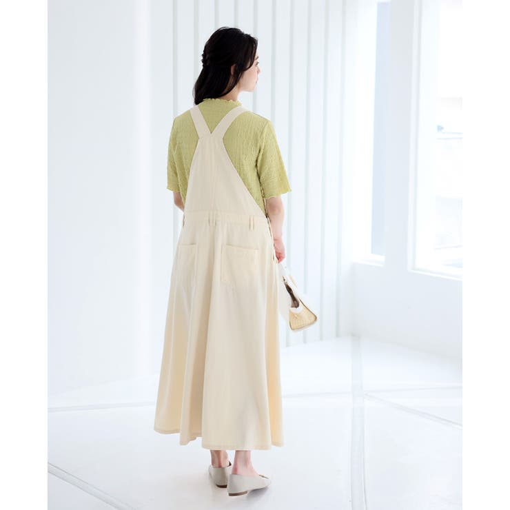 ナチュラルランドリー　ジャンパースカート　ジャンスカ　ベージュ NATURAL LAUNDRY ナチュラルランドリー ジャンパースカート