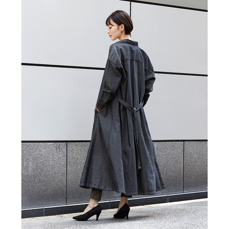 デニムで大人カジュアル。デニムシャツワンピ ワンピース ワンピ[品番