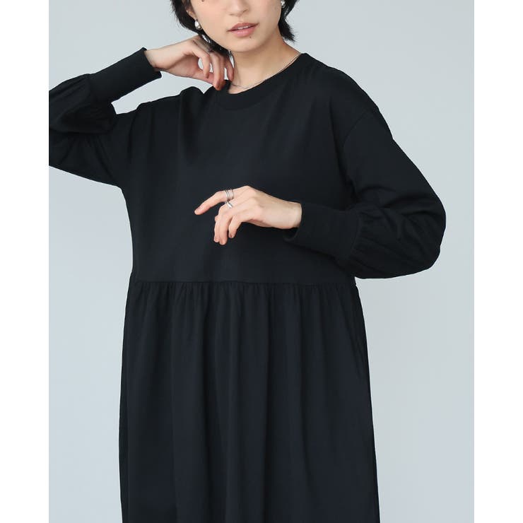 普段使いしたくなるシンプルデザイン。ラウンドネックフレアワンピース ワンピ ロン… | HAPPY急便 by VERITA.JP | 詳細画像6 