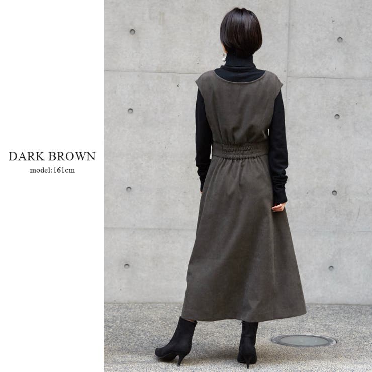 目を惹くサイドのボタン。コーデュロイ ワンピース ワンピース | HAPPY急便 by VERITA.JP | 詳細画像19 