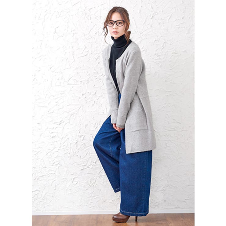 着心地抜群！肌に馴染むなめらかなニット。コート風ニットカーディガン カーディガン | HAPPY急便 by VERITA.JP | 詳細画像16 