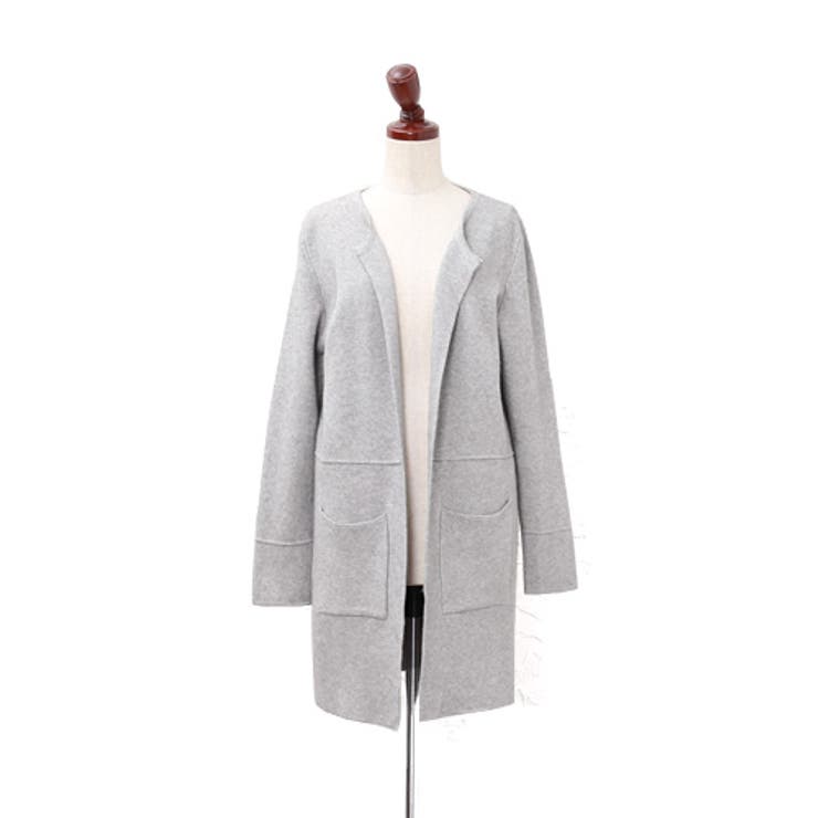 着心地抜群！肌に馴染むなめらかなニット。コート風ニットカーディガン カーディガン | HAPPY急便 by VERITA.JP | 詳細画像3 