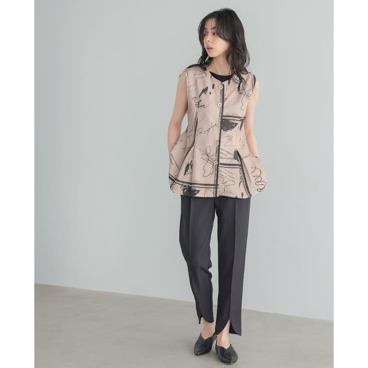 日常にアートを感じる。英字プリントベスト ベスト ジレ | HAPPY急便 by VERITA.JP | 詳細画像10 