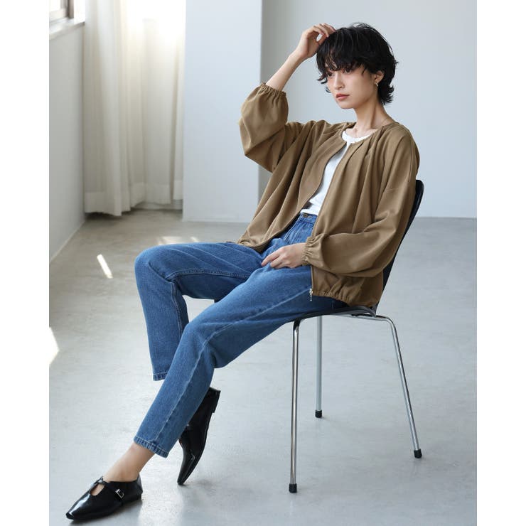 キレイとラクがこの1枚で叶う。梨地ZIPブルゾン ブルゾン ジャンパー | HAPPY急便 by VERITA.JP | 詳細画像13 