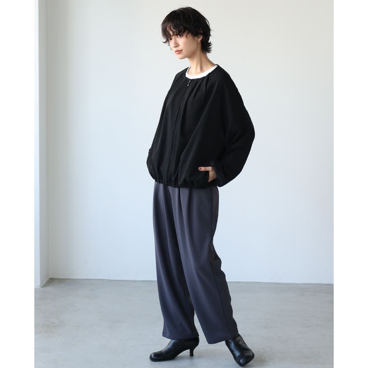 キレイとラクがこの1枚で叶う。梨地ZIPブルゾン ブルゾン ジャンパー | HAPPY急便 by VERITA.JP | 詳細画像16 