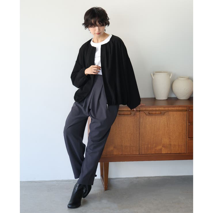 キレイとラクがこの1枚で叶う。梨地ZIPブルゾン ブルゾン ジャンパー | HAPPY急便 by VERITA.JP | 詳細画像18 