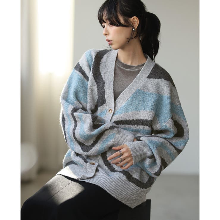 ほどよく個性を纏う。マーブルモヘアカーディガン カーデ カーディガン | HAPPY急便 by VERITA.JP | 詳細画像17 