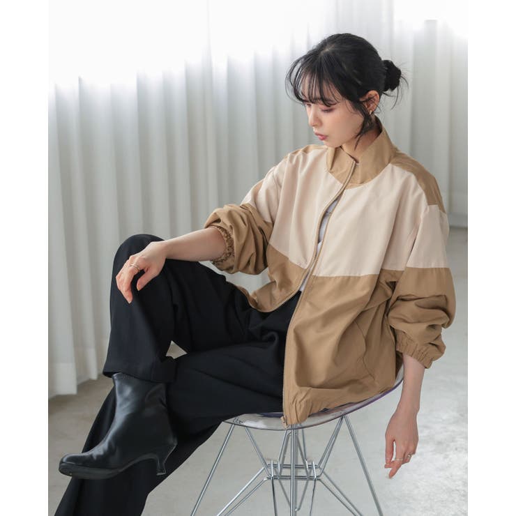 大人のカジュアルアウター。配色スタンドカラージップアップブルゾン ブルゾン ジャ… | HAPPY急便 by VERITA.JP | 詳細画像15 