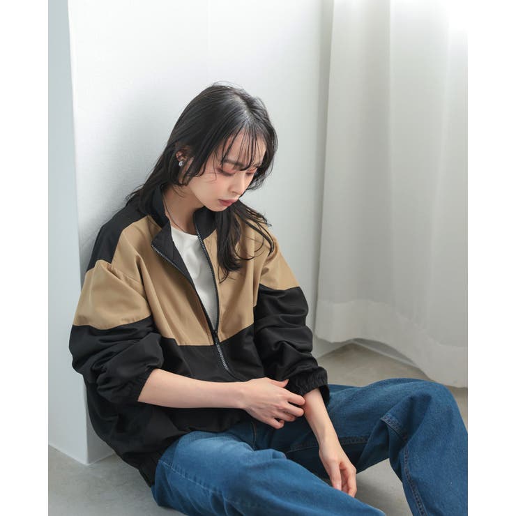 大人のカジュアルアウター。配色スタンドカラージップアップブルゾン ブルゾン ジャ… | HAPPY急便 by VERITA.JP | 詳細画像6 