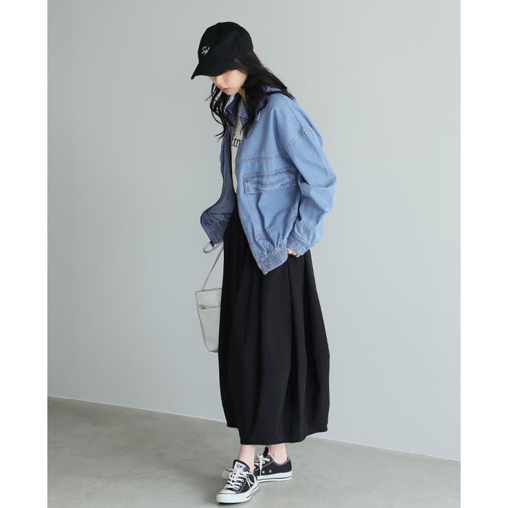 ラフに羽織れる大人のカジュアルアウター。デニムフライトジャケット Gジャン アウ… | HAPPY急便 by VERITA.JP | 詳細画像5 