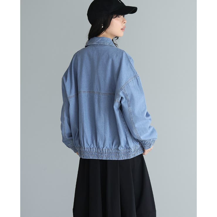 ラフに羽織れる大人のカジュアルアウター。デニムフライトジャケット Gジャン アウ… | HAPPY急便 by VERITA.JP | 詳細画像6 