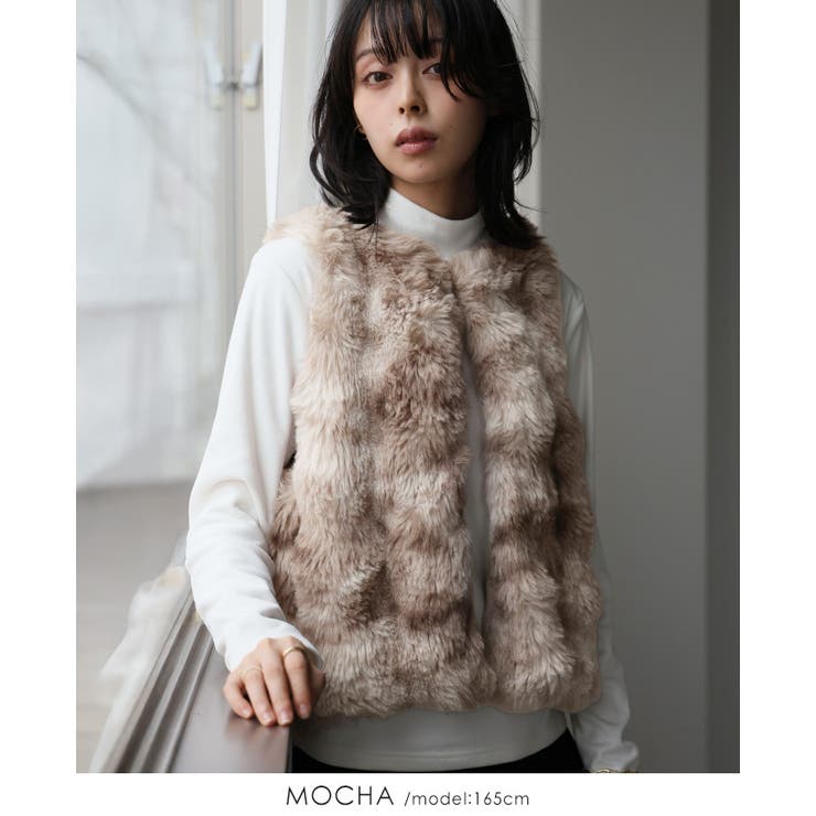 ふわっと羽織って季節を感じる。フェイクファーベスト ベスト ジレ | HAPPY急便 by VERITA.JP | 詳細画像10 