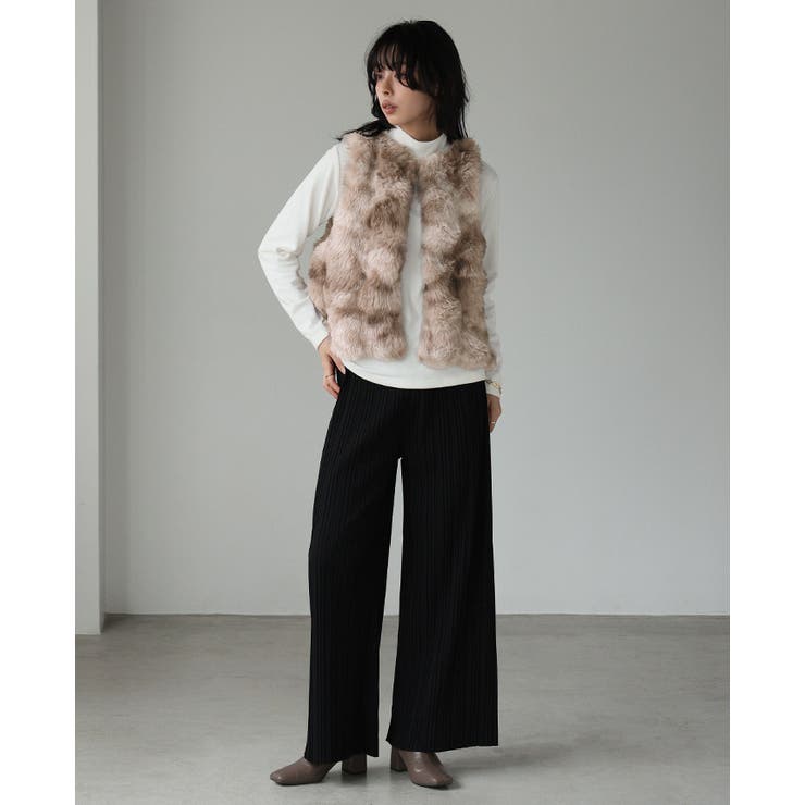 ふわっと羽織って季節を感じる。フェイクファーベスト ベスト ジレ | HAPPY急便 by VERITA.JP | 詳細画像12 