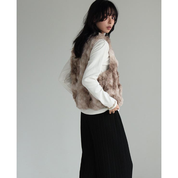 ふわっと羽織って季節を感じる。フェイクファーベスト ベスト ジレ | HAPPY急便 by VERITA.JP | 詳細画像13 