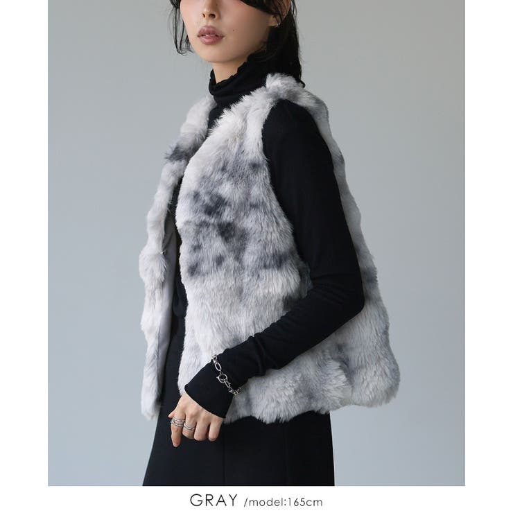 ふわっと羽織って季節を感じる。フェイクファーベスト ベスト ジレ | HAPPY急便 by VERITA.JP | 詳細画像14 