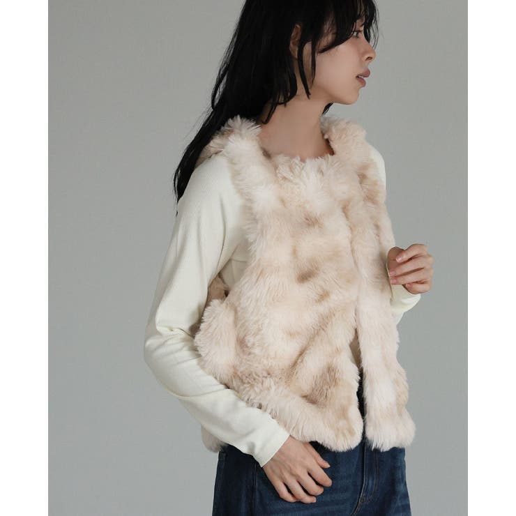 ふわっと羽織って季節を感じる。フェイクファーベスト ベスト ジレ | HAPPY急便 by VERITA.JP | 詳細画像6 