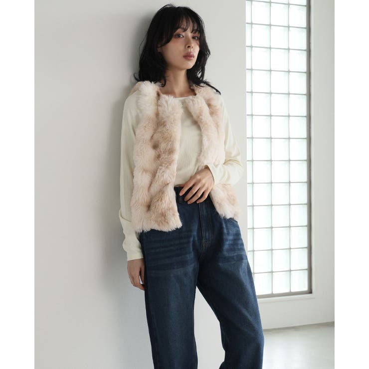 ふわっと羽織って季節を感じる。フェイクファーベスト ベスト ジレ | HAPPY急便 by VERITA.JP | 詳細画像9 