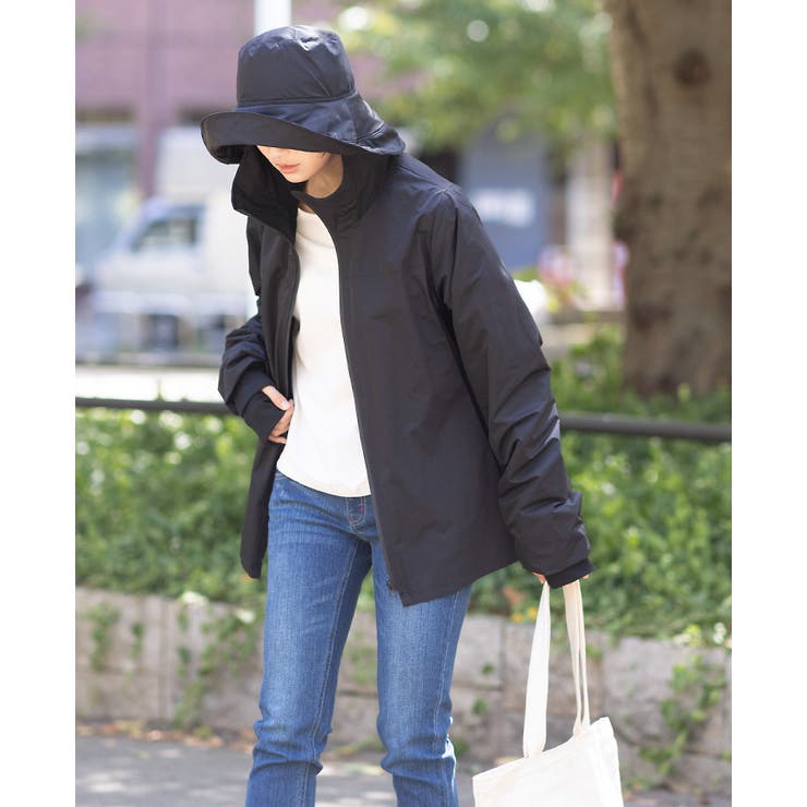 ブラック | 秋の行楽も！360度絶対焼かない！撥水加工 帽子パーカーブルゾン アウター | HAPPY急便 by VERITA.JP