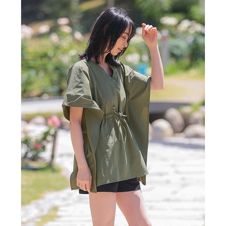 【SPF50+UVカット水陸両用ラッシュガード】ゆったりポンチョトップス（別売り… | HAPPY急便 by VERITA.JP | 詳細画像12 