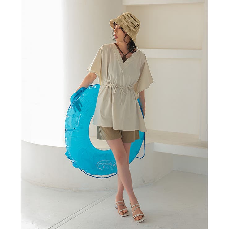 【SPF50+UVカット水陸両用ラッシュガード】ゆったりポンチョトップス（別売り… | HAPPY急便 by VERITA.JP | 詳細画像22 