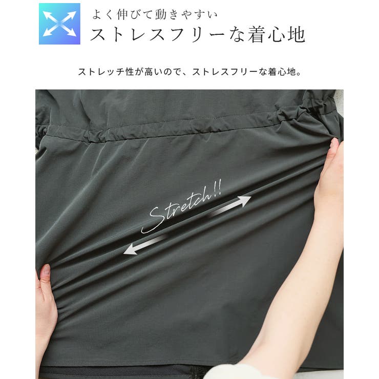 【SPF50+UVカット水陸両用ラッシュガード】ゆったりポンチョトップス（別売り… | HAPPY急便 by VERITA.JP | 詳細画像8 