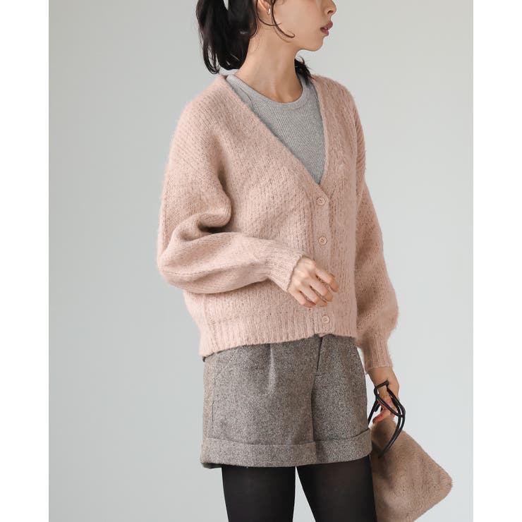 優しいぬくもりに包まれる。ジャガード編み起毛カーディガン カーデ カーディガン | HAPPY急便 by VERITA.JP | 詳細画像16 