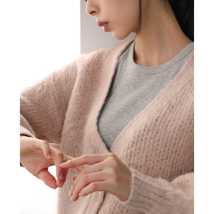 優しいぬくもりに包まれる。ジャガード編み起毛カーディガン カーデ カーディガン | HAPPY急便 by VERITA.JP | 詳細画像17 