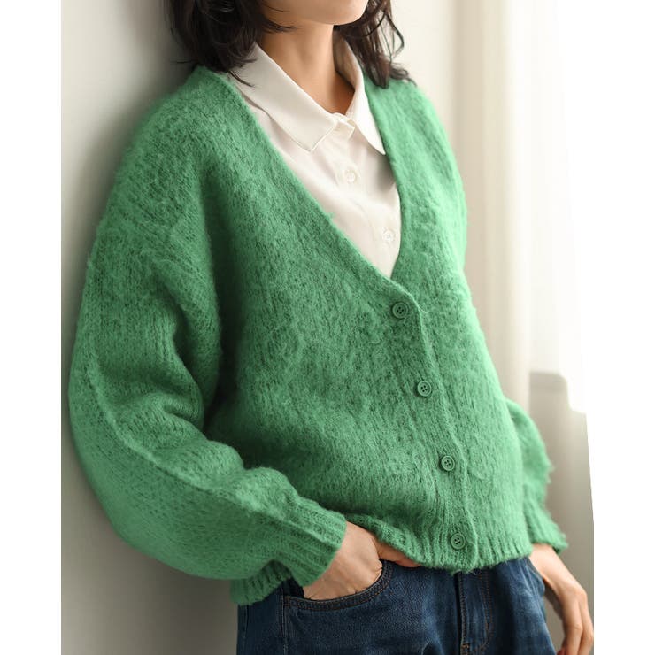 優しいぬくもりに包まれる。ジャガード編み起毛カーディガン カーデ カーディガン | HAPPY急便 by VERITA.JP | 詳細画像22 