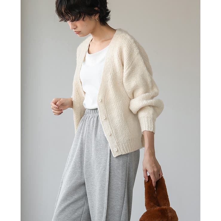 優しいぬくもりに包まれる。ジャガード編み起毛カーディガン カーデ カーディガン | HAPPY急便 by VERITA.JP | 詳細画像6 