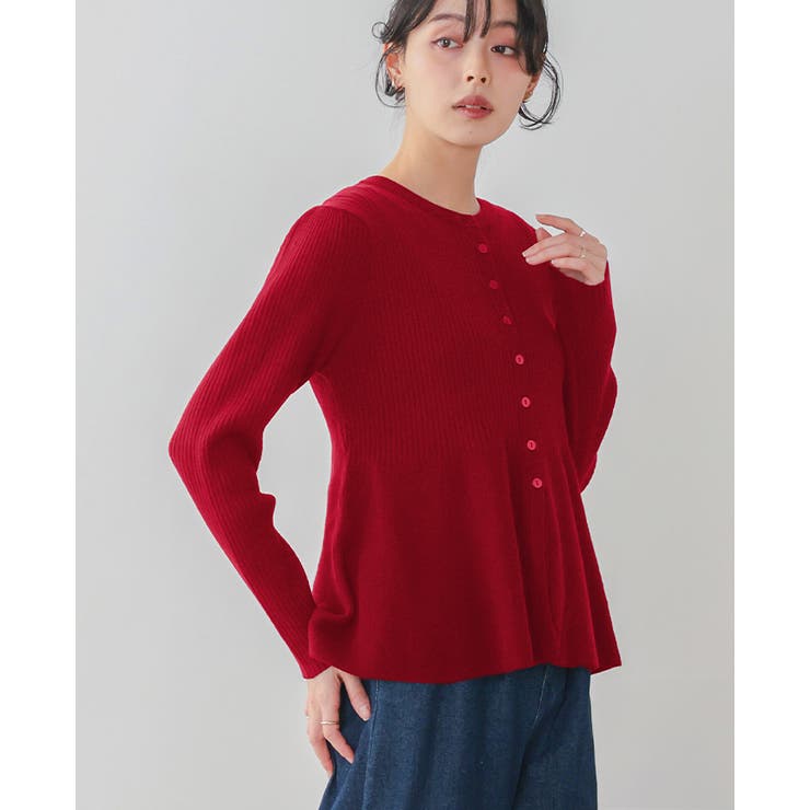 自慢のフレアシルエット。ペプラムフレアカーディガン カーデ カーディガン | HAPPY急便 by VERITA.JP | 詳細画像12 