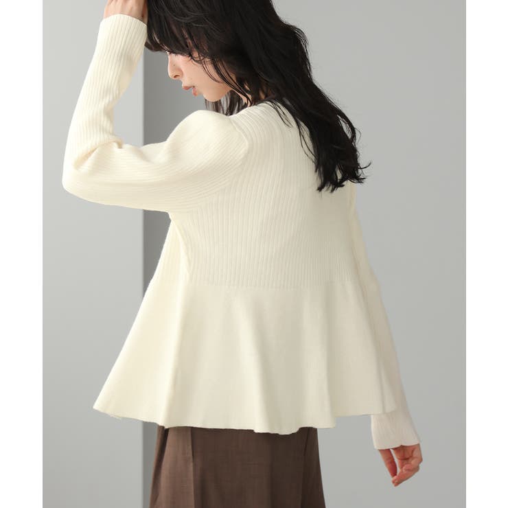 自慢のフレアシルエット。ペプラムフレアカーディガン カーデ カーディガン | HAPPY急便 by VERITA.JP | 詳細画像15 