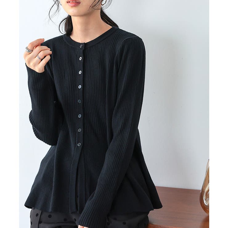 自慢のフレアシルエット。ペプラムフレアカーディガン カーデ カーディガン | HAPPY急便 by VERITA.JP | 詳細画像20 