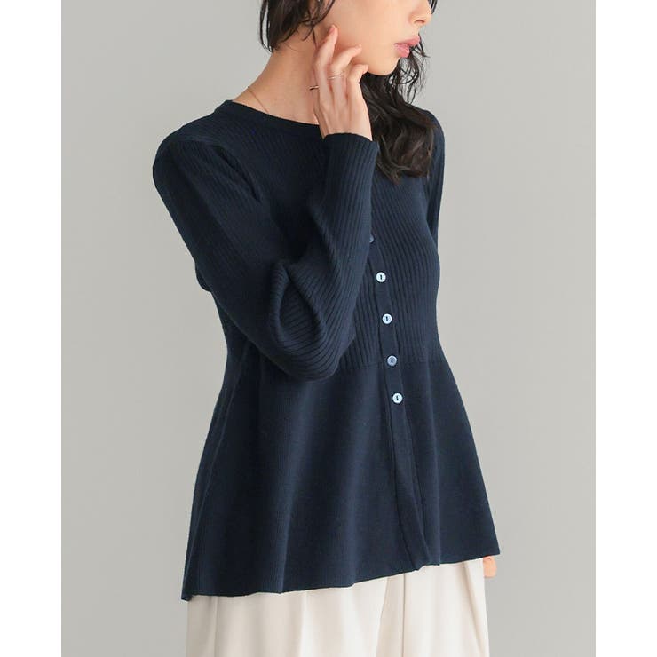 自慢のフレアシルエット。ペプラムフレアカーディガン カーデ カーディガン | HAPPY急便 by VERITA.JP | 詳細画像8 