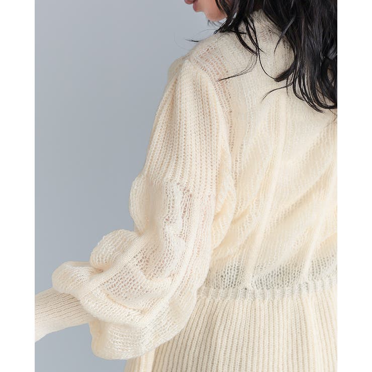 立体感を編地で表現。柄編みペプラムカーディガン カーデ カーディガン | HAPPY急便 by VERITA.JP | 詳細画像13 