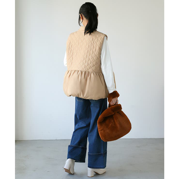 女性らしくアップデート。ファイバーダウンペプラムベスト ベスト ダウン | HAPPY急便 by VERITA.JP | 詳細画像15 