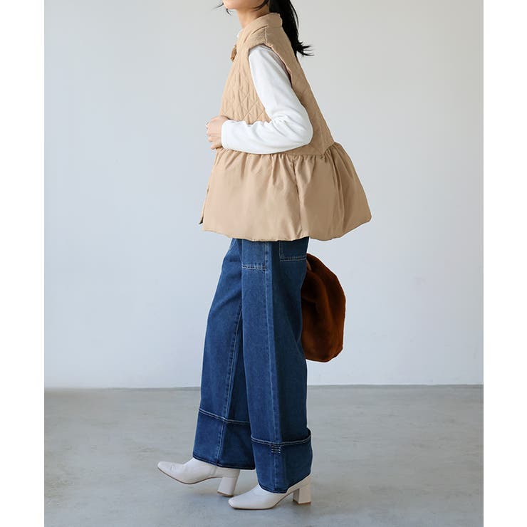 女性らしくアップデート。ファイバーダウンペプラムベスト ベスト ダウン | HAPPY急便 by VERITA.JP | 詳細画像16 