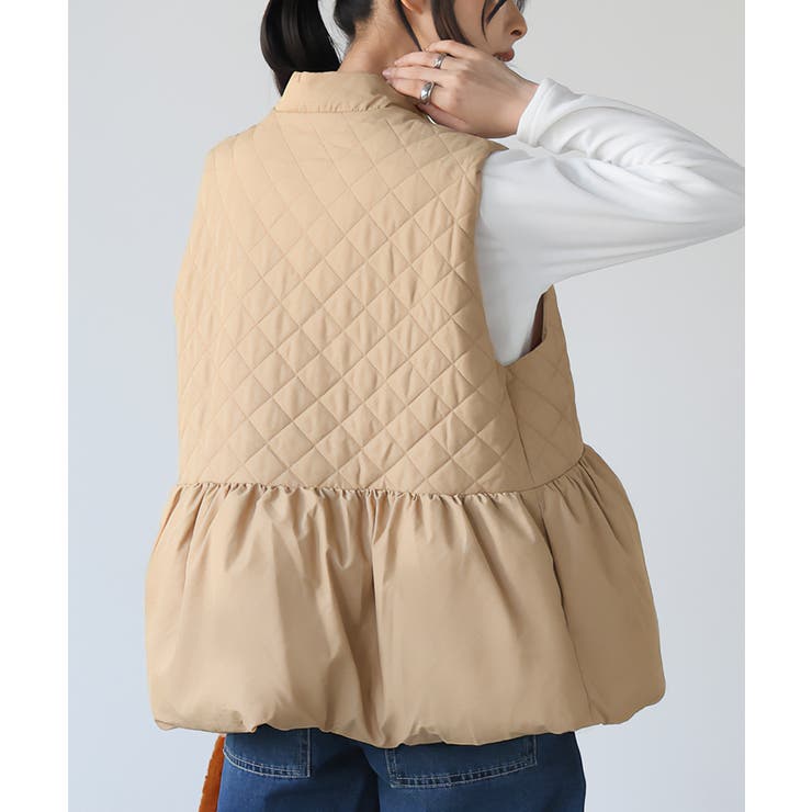 女性らしくアップデート。ファイバーダウンペプラムベスト ベスト ダウン | HAPPY急便 by VERITA.JP | 詳細画像17 