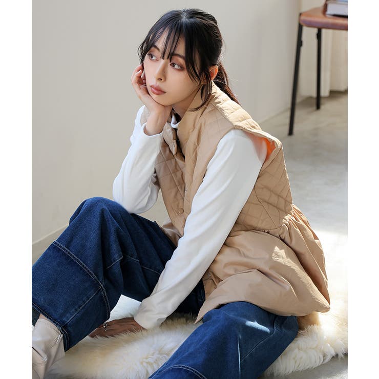 女性らしくアップデート。ファイバーダウンペプラムベスト ベスト ダウン | HAPPY急便 by VERITA.JP | 詳細画像18 