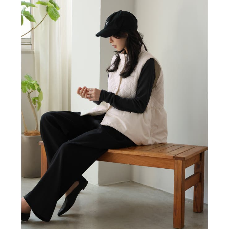 女性らしくアップデート。ファイバーダウンペプラムベスト ベスト ダウン | HAPPY急便 by VERITA.JP | 詳細画像22 